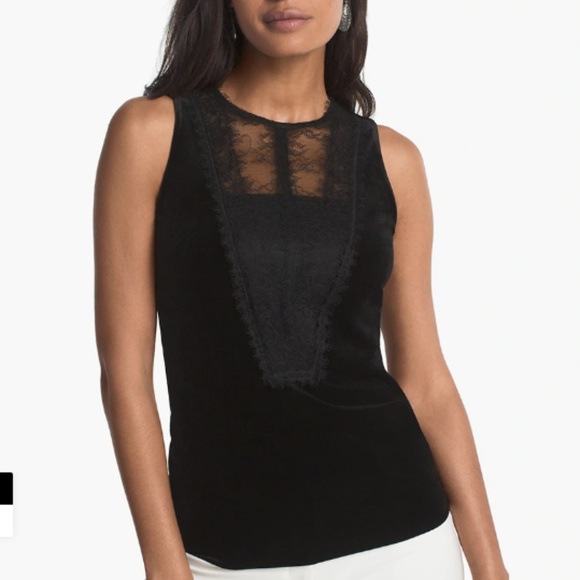 White House Black Market Tops - WHBM Velvet Shell Top